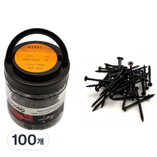 Inno工具 木工用粗牙螺絲 黑色 4.6 x 64 mm 1331, 2個