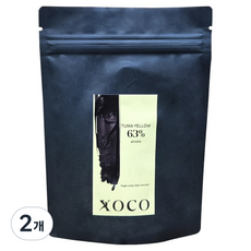 XOCO 투마 옐로우 63% 스틱 커버춰 초콜릿, 60g, 2개
