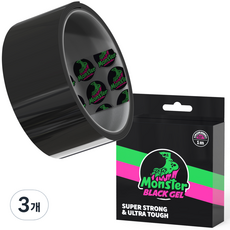 Monster CLEAR GEL 多用途黑色凝膠 1m, 3個, 黑色