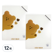 랑캣몰 하이 코지베어 투포켓 파일, 혼합색상, 12개