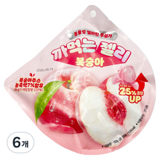 忘情軟糖 水蜜桃, 60g, 6個