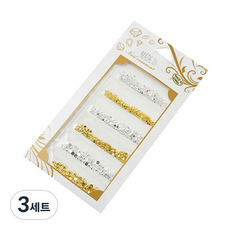 潮流圓形半球6件組 1, 金色 + 銀色, 3個