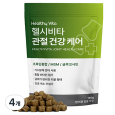 헬시비타 강아지 관절 건강 케어 영양제, 4개, 뼈/관절강화, 180정