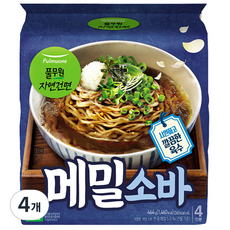 풀무원 자연건면 메밀소바, 464g, 4개