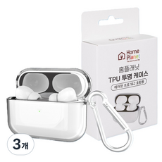 Home Planet 防變色TPU透明保護殼, AirPods Pro 1&2, 3個, 單一顏色