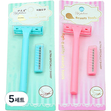 Blue Market 便攜一次性剃須刀粉色+藍色套裝, 5組