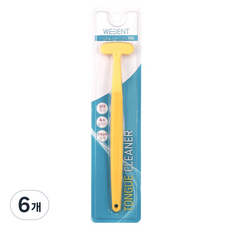 WEDENT 威登 舌苔清潔器 黃色, 6個, 17g