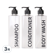 3件組方形透明浴室分配器, 3個, 現代黑色