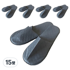 TAIWAN SLIPPER 台灣犀利趴 輕便不織布 紙拖鞋 格紋, 15雙, 灰色