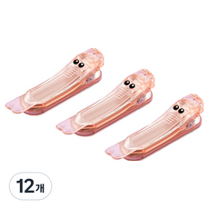 골드팡 실리콘 책 클립 핑크, 12개, 1개입, 61 x 13 x 17 mm