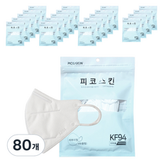 피코스킨 참조은 2D 마스크 중형 성인용 KF94, 화이트, 80개, 5개입