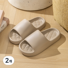 EVER HOUSE EVA 加厚絎縫室內拖鞋, 棕色, 2個