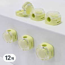 Jyulhome 圓形磁吸式電線收納器, 黃色, 12個