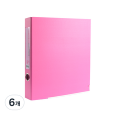 알파 에코프랜드리 합지D링 바인더 A4 3공 3cm, 분홍, 6개