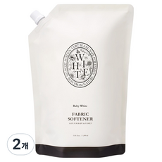 VERT BLANC 嬰幼兒衣物柔軟精 白色花香 補充包, 2個, 1L