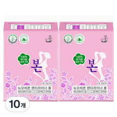 유기농본 유기농 순면 뉴오씨본 팬티라이너, 롱, 10개, 28개입