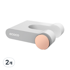 ecoco 意可可 HappyEasy 免鑽孔浴室吹風機壁掛架 小型 基本款, 2個, 灰色
