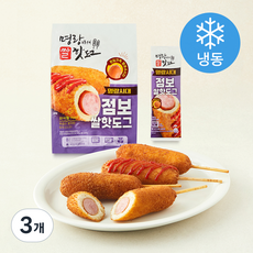 명랑시대쌀핫도그 점보 쌀 핫도그 (냉동), 120g, 3개, 8개입