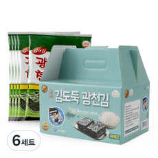 김앤김 김도둑 광천 파래 전장김 선물세트 5개입, 6세트