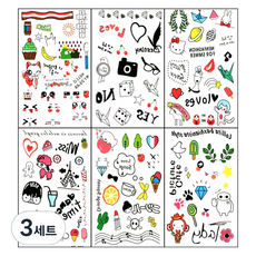 迷你紋身貼紙組, KT013, KT014, KT015, KT016, KT017, KT018, 3套