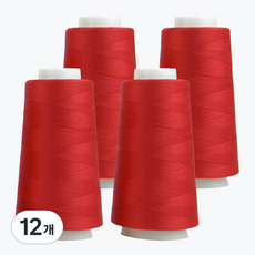 Unique 優質 OWL 包芯紗 45支2股, 14 紅色, 12個