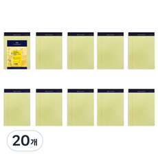 標準法律便箋 B5, 黃色, 50張, 20個