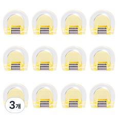 문구담 멀티 반달 클립 접이식 D형 집게 05 노란색, 3개, 12개입, 소