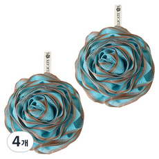 더자카 로즈 플라워 샤워볼, 블루, 4개, 1개입