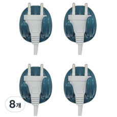 J-RO 黏貼式電線插頭掛架整理固定器, 8個, 海軍藍