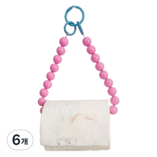 Woni家串珠捲筒衛生紙架, 6個, 粉紅色