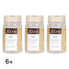 리빙패밀리 3구 조미료 통, 300ml, 6개