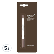 모나미 리필심 0.7mm FX-4000, 다크브라운, 5개
