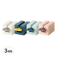 리얼피키 다용도 스탠드 치약 튜브 디스펜서 4종세트, 3세트, 화이트, 딥그린, 민트, 핑크