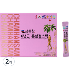 Chamhansam 6年根紅蔘精條裝 30入+購物袋, 300g, 2個