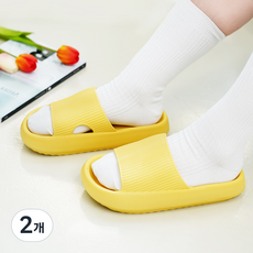 생활공식 소프트 쿠션 거실화, 옐로우, 2개