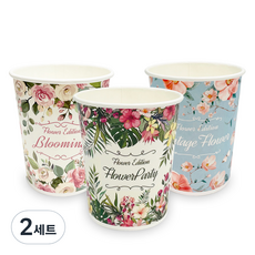 투고팩 플라워 에디션 종이컵 330ml 3종, 300개