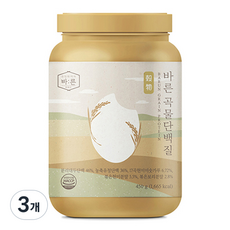 바른 곡물단백질, 3개, 450g