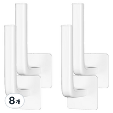 Otem 免鑽孔帽子掛架 多用途掛架, 白色, 8個