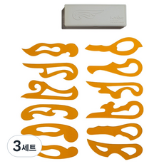 KORING 模板 綜合定規 12件組 K-1200S-12p, 3套, 單一顏色