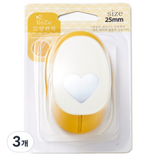 포코스 모양펀치 R-25, 하트, 3개