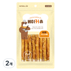 네츄럴랩 강아지 베이커 츄 간식 S, 우피 치킨 스틱, 120g, 2개
