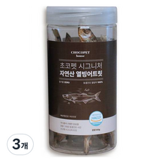 초코펫하우스 반려동물 시그니쳐 동결건조 간식, 열빙어, 60g, 3개