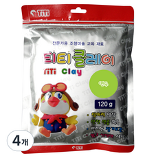 티티 클레이, 연두, 120g, 4개