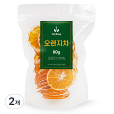 티랑 건오렌지 슬라이스, 80g, 2개