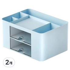 KODACHIEF 桌面整理盒 9型 19.5 x 10 x 14 cm, 2個, 藍色