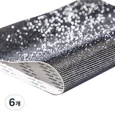 DIY興趣 方塊珠寶串珠 寶石膠帶裝飾貼紙 小, 6個, 07 黑色