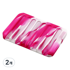 빨래판 비누 보관함, 로즈레드, 2개