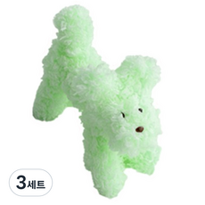yarna DIY 패키지 모루 강아지 놀아줘멍 인형 만들기 1마리 + QR 동영상 세트, 15 민트, 3세트