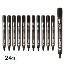 PILOT 百樂 永久油性麥克筆 圓形筆尖 100, 24個, 黑色