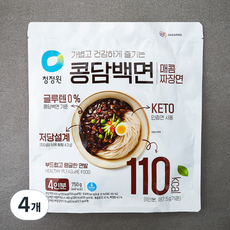 청정원 콩담백면 매콤짜장면 4인분, 750g, 4개